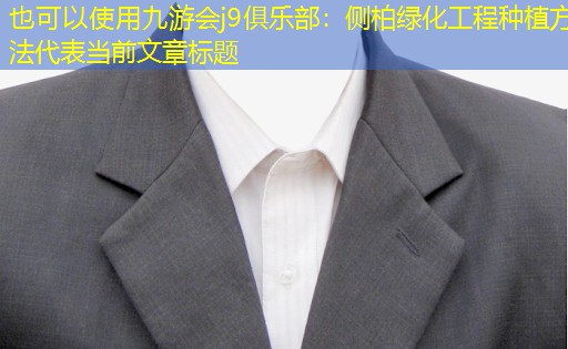 九游会j9俱乐部：侧柏绿化工程种植方法